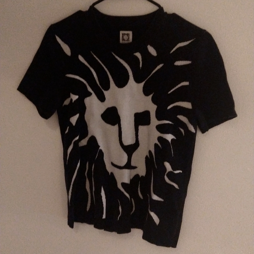 Anne Klein Lion Logo Knit Shirt